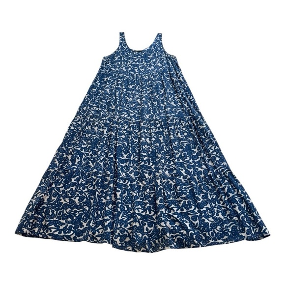 Lucky Brand Women's Blue Vines & Birds Maxi Dress - Size XL - Picture 4 of 11